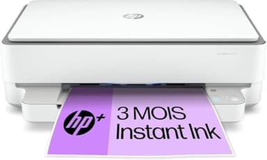 HP Envy 6020e Imprimante tout en un - Jet d'encre couleur – 3 mois d'Instant Ink inclus avec HP+ (Photocopie, Scan, Impression, Recto/Verso, Wifi)