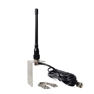 HYS Antenne marine VHF en caoutchouc avec support 5 m câble RG58 pour radios marines mobiles VHF