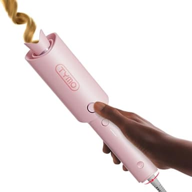 TYMO Boucleur a Cheveux Fer à Friser Automatique - CURLPRO Fer a Boucler Automatique Portable 25mm avec 3 Températures Réglables, Anti-brûlure, Boucleur Céramique Cheveux Court et Long, Rose