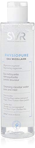 SVR - Physiopure Eau Micellaire - Nettoyant démaquillant pureté douceur - Pour peaux sensibles (visage, yeux, lèvres) - Magnésium oxygénant, complexe hydratant - 200 ml