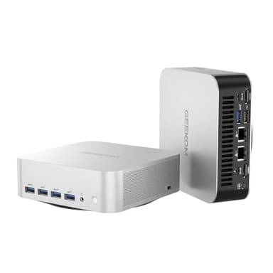 GEEKOM A8 Max AI Mini PC, AMD Ryzen 9 8945HS (8 Coeurs, 16 Threads, jusqu'à 5,2 GHz) 32 GB DDR5 2TB SSD Mini Computers 2.5G Dual LAN Port, Windows 11 Pro| Wi-FI 6E| 8K UHD | USB4 | BT5.2