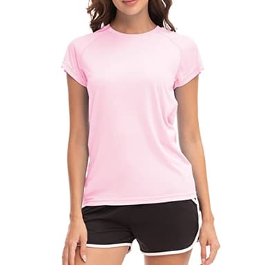 MEETWEE Femme Surf Shirt Rash Guard UV Shirts Natation Tankini UPF 50+ Manches Courtes Maillot de Bain