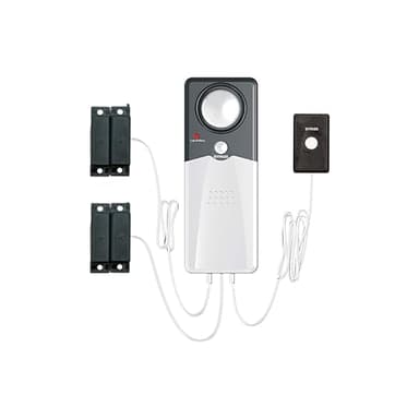 Techko S189 Alarme de piscine ultra fine et sûre pour enfants, conforme à la norme ETL UL 2017, résistante aux intempéries, alarme puissante de 110 dB avec 2 boutons de dérivation, gris, 1 pièce
