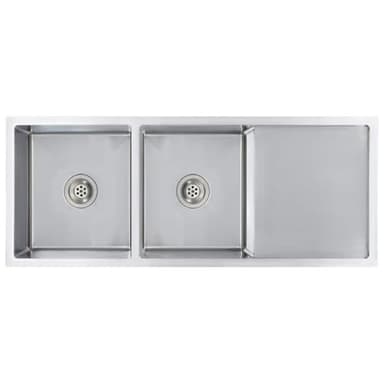 Évier de Cuisine 2 Bacs, Evier Cuisine 2 Cuves Evier Inox fait à la main Acier inoxydable