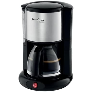 Moulinex Cafetière Filtre Inox, 10 à 15 Tasses, 1.25L, Filtre Amovible, Arrêt Automatique, Système anti-goutte, Porte-filtre pivotant, Subito, FG360811