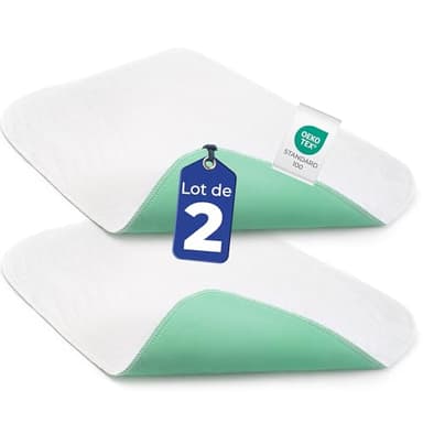 Dreamzie - Protege Matelas 70x100 cm - Absorbant et Imperméable 70x100 - Lot de 2 Housse Matelas Lavable pour Incontinence