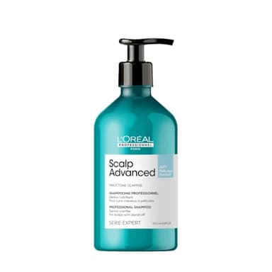 L'OREAL PROFESSIONNEL - Shampoing Dermo-Clarifiant Scalp Advanced - Homme & Femme - Elimine Jusqu'à 100 % des Pellicules Visibles - Cheveux À Tendance Pelliculaire - 500 ml