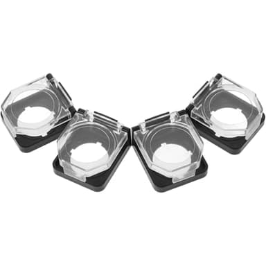 SHINEOFI Lot de 4 Cache-Boutons Poussoirs de Protection 22 MM en Plastique Noir Cache-Bouton d'Alimentation Anti-Poussière Accessoire Solide pour Bouton de Démarrage Usage Polyvalent