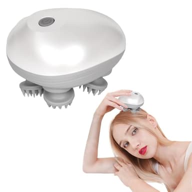 Brosse de massage électrique pour cuir chevelu - Étanche - Portable - Pour massage de la tête pendant la douche - Pour la relaxation du corps - Nettoyage en profondeur - Rechargeable par USB - 3 modes