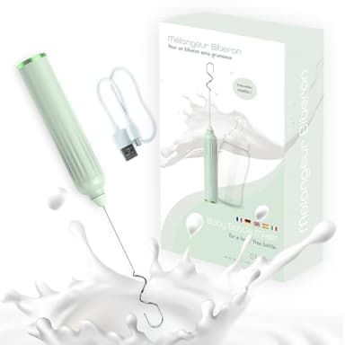 Mélangeur Biberon Bébé Anti-Grumeau CLIMSOM – Rechargeable USB, 3 Vitesses – Mélange Homogène Sans Grumeaux – Facile à Nettoyer – Pour Tout Type de Lait