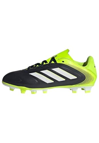 Adidas Chaussures de Football Unisexes Copa Pure III Club FG/MG pour Enfant Noir 4.5, Core Black FTWR White Lucid Lemon, 37 1/3 EU