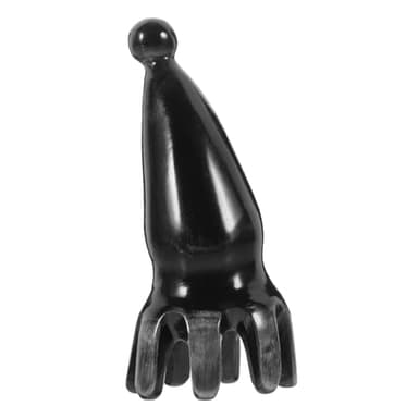 FOMIYES Peigne de Massage Cuir Chevelu en Corne de Bœuf Peigne Grattant Masseur Manuel Méridiens Largeur Noire Stimule Points d'Acupuncture Soulage Démangeaisons Adapté Cou Dos Main Bras