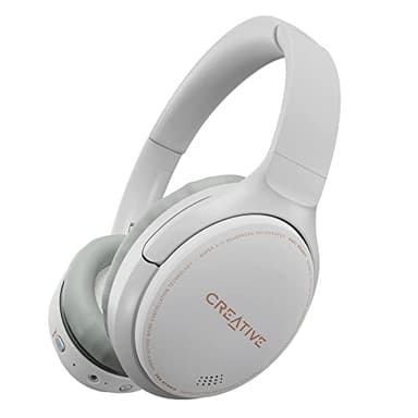 Creative Zen Hybrid Casque Circum-Aural sans Fil avec Suppression Active du Bruit Hybride, Mode Ambiant, 27 Heures Batterie, Bluetooth 5.0, AAC, Blanc