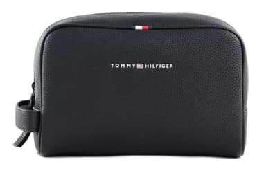 Tommy Hilfiger Trousse De Toilette Homme Essential PU Washbag Similicuir, Noir (Black), Taille Unique