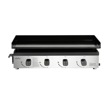 Plancha à gaz 4 brûleurs 10kW, Noir