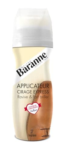 Baranne Applicateur Cirage Express Incolore | Ravive la couleur du cuir | Brillance intense | Chaussures et accessoires en cuir | Applicateur mousse 75ML