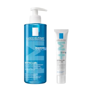 La Roche-Posay | Routine Effaclar anti-imperfection | Gel Moussant Purifiant 400ml & Soin Triple Correction 40ml | Pour peaux grasses à tendances acnéique | Nettoie, apaise & réduit les imperfections