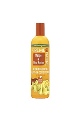 Creme of Nature, CNI, Soin sans rinçage ultra-hydratant à la mangue et au beurre de karité, pour cheveux déshydratés, nutrition et douceur intenses, 250ml