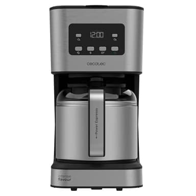 Cecotec cafetières filtre Coffee 66 Drop & Thermo Time. Cafetière de goutte à goutte avec capacité allant jusqu'à 10 tasses en acier inoxydable.