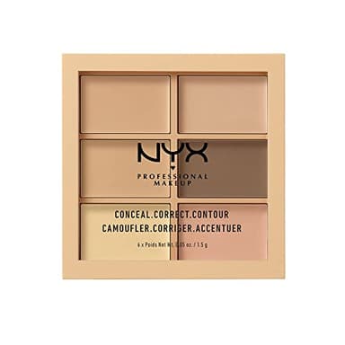 NYX Professional Makeup Palette 3C Correctrice, Anti-cernes et Contour, Texture Crémeuse, Teinte : Light (01)