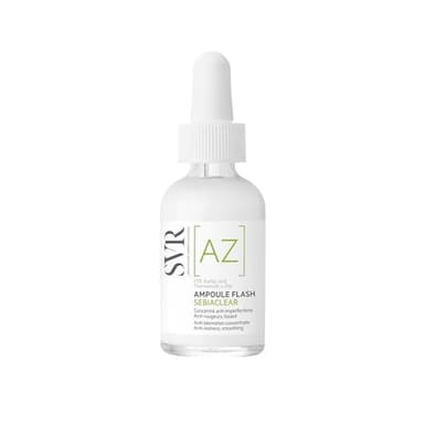 SVR - Sebiaclear Ampoule Flash - Gamme Sebiaclear – Sérum correcteur anti-imperfections & anti-rougeurs – Pour peaux à tendance acnéique – Acide azélaïque 15%, Niacinamide – 30 ml