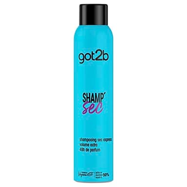 Schwarzkopf got2b Shamp' Sec – Shampoing Sec Express pour Cheveux, Volume Extra et 48h de Parfum – Formule Végane Sans Résidus Blancs pour Donner du Volume – 200 ml