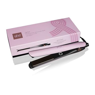 ghd - Lisseur cheveux ghd gold - Fer à lisser professionnel (Rose) - Cheveux plus lisses, 65% plus brillants, sans chaleur extrême - Lisseur boucleur, design arrondi - Idéal tous types de cheveux