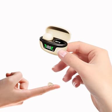 Mini écouteurs intra-auriculaires sans fil invisibles Bluetooth étanches pour petites oreilles Écouteurs sans fil ENC suppression du bruit pour iPhone Android travail