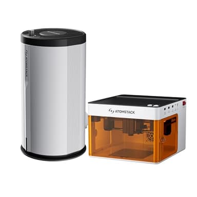 ATOMSTACK P1 Graveur laser avec purificateur d'air D3, puissance de sortie de 5 W, vitesse de gravure laser de 10 000 mm/min, outil de gravure portable pour métal/verre/bois, gravure hors ligne via AP