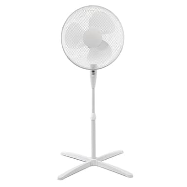 ito electronics ito Ventilateur sur pied 40 cm de diamètre Blanc oscillant + 3 vitesses d'inclinaison réglable/réglable 40 x 14 x 125 cm