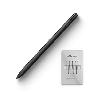 reMarkable Marker Plus | Stylet pour Tablette reMarkable2 | 9 Pointes de Feutre de Rechange | Noir