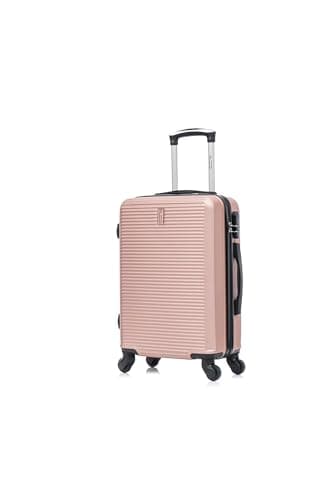 CELIMS - Valise Cabine Voyage Approuvée par 100+ Compagnies Aériennes | Légère et Rigide | Valise Cabine 55x35x25 | Valise Enfant | Bagages Cabine | ABS à 4 roulettes | Rose Gold