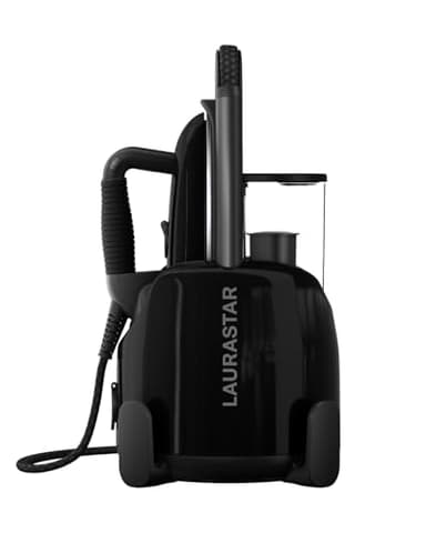 Laurastar Lift Plus Ultimate Black, Centrale Vapeur Nomade 3en1, Repasse, Défroisse et Purifie Vos Textiles, Vapeur Hygiénique, Réservoir Amovible, Repassage Vertical, Enrouleur Automatique, Noir