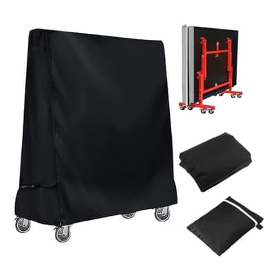 Housse de Table de Ping-Pong, Indéchirable, Imperméable, Coupe-vent, Résistante aux UV, Noire pour Table de Ping-Pong Contre L'humidité et la Saleté