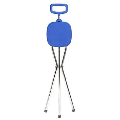 ZAANU Siège de Canne léger Pliant, Canne de Marche, Tabouret de siège, Chaise de Canne de Voyage, Canne de Marche trépied, Canne Pliable Portable avec troutches de siège