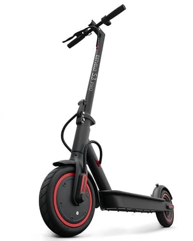 ESTVELO Trottinette électrique pliable pour adultes, portée de 20/28 km, pneu à plat de 21,6 cm, contrôle par application, double freinage (noir, 29 km)