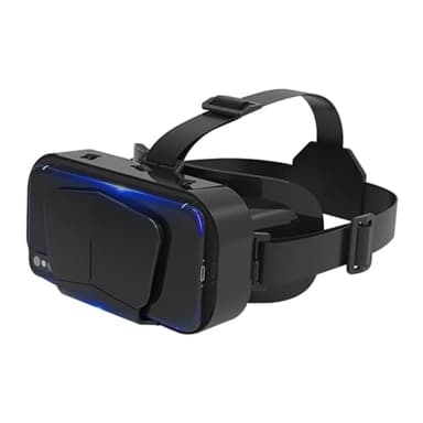 An-Ti Lunettes VR 3D avec écouteurs 360°, grand écran, lumière bleue, distance pupillaire réglable