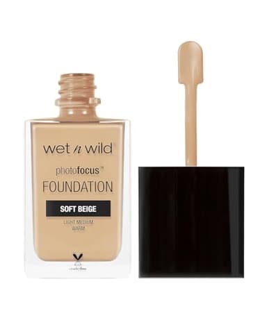 wet n wild Fond de Teint Photo Focus Formule Légère/Matifiante, Soft Beige , 30 ml