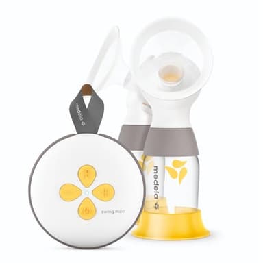 Medela tire-lait électrique double Swing Maxi, plus de lait en moins de temps, rechargeable par USB, doté de protections PersonalFit Flex et de la technologie Medela 2-Phase Expression