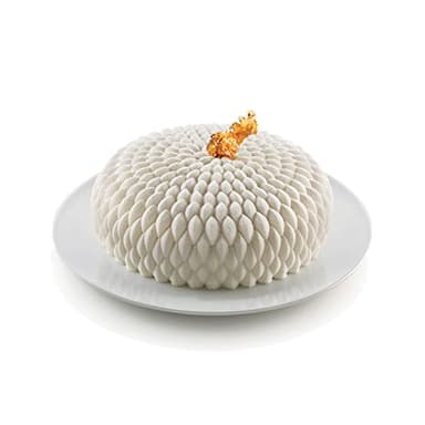 silikomart | Moule à gâteau en Silicone Modern HONORÉ, antiadhésif, Lot de 1 Moule à gâteau, Design 3D, Ø 195 h 70 mm, Volume 1600 ml, Made in Italy, Gris Clair