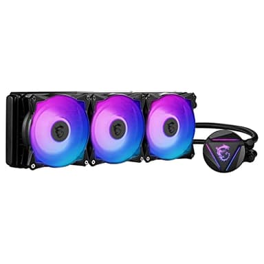 MSI MAG CORELIQUID 360R V2 Kit AIO Watercooling CPU, Tête Waterblock ARGB Rotative, Pompe de Radiateur Intégrée, Disposition Split-Flow, Tuyaux Anti-Évaporation, Compatible AMD & Intel