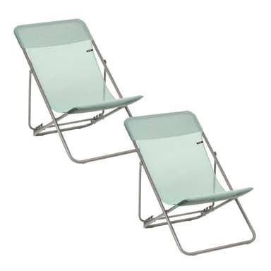 Lafuma Lot de 2 Transats pliants Multi-Positions - Maxi TRANSAT
