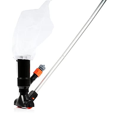 Zelsius Aspirateur de Piscine avec Tige télescopique | 14 x 25 cm | Aspirateur de Piscine Venturi pour Tuyau d'arrosage | Aspirateur de Piscine sans électricité