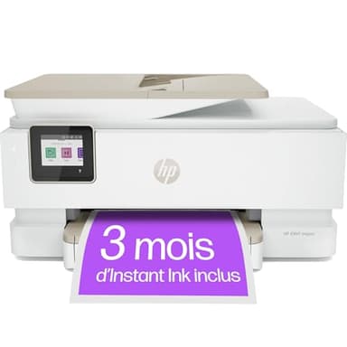 HP Envy Inspire 7920e Imprimante Tout en Un - Jet d'encre Couleur – 3 Mois d'Instant Ink Inclus (Photocopie, Scan, Impression, Photo, A4, Recto/Verso, WiFi, Chargeur automatique de documents)