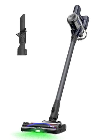 Tineco Pure One S50 Aspirateur Balai sans Fil, Aspiration 150AW, Autonomie 95 Min, Brosse Anti-écheveaux, Eclairage LED Vert à 120°, Elimine Facilement Gros Débris