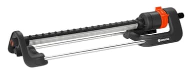 Arroseur pour surfaces carrées Gardena Aqua L : Arroseur pour l’arrosage de surface de 120-280 m², portée 8-16 m, distance de jet max. 16 m, filtre métallique intégré (18704-20)