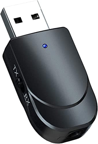 Adaptateur Bluetooth,Emetteur et Récepteur Bluetooth 5.0 pour Système Audio,avec Câble Audio Numérique 3,5 mm,pour TV/Haut-parleurs/Voiture/Voyage en Avion