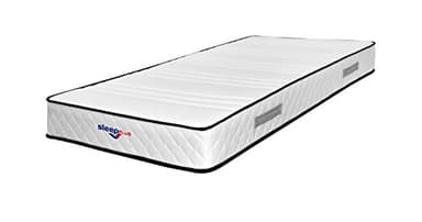 King of Dreams Lot de 2 Matelas Mathieu a Ressorts + 3 cm de Face de Contact Latex 70 Kg/m3-70x190 Hauteur +/- 20 cm - Accueil Ferme - Soutien Ferme - 5 Zones de Confort -