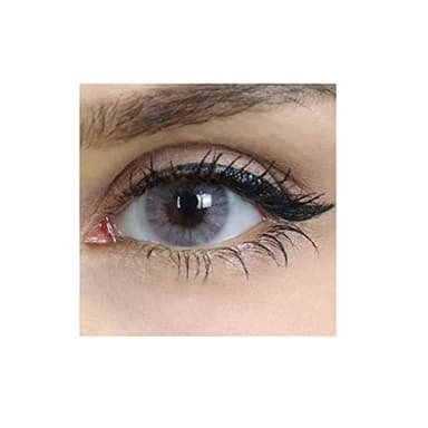 MYSALENS® Lentilles De Contact De Couleur Hidrocor Icy Gray Gris Naturelle très haute opacité Kit De Rangement Boitier Pince applicateur Offert 12 Mois sans correction