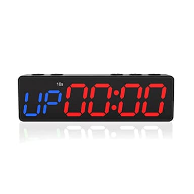 ICECHEN Horloge D'EntraîNement avec Batterie, Mini Minuterie de Gymnastique Portable avec Aimant IntéGré pour la Salle de Sport à Domicile, Compte à Rebours/Minuteur Programmable